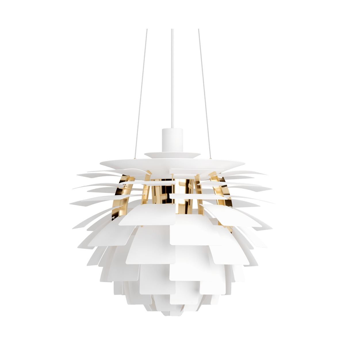 Louis Poulsen PH Artichoke Pendelleuchte Ø48cm Soft white-brass metallised