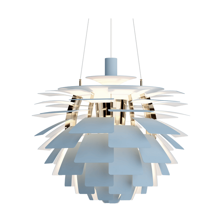 PH Artichoke Pendelleuchte Ø60cm, Dusty blue-brass metallised Louis Poulsen