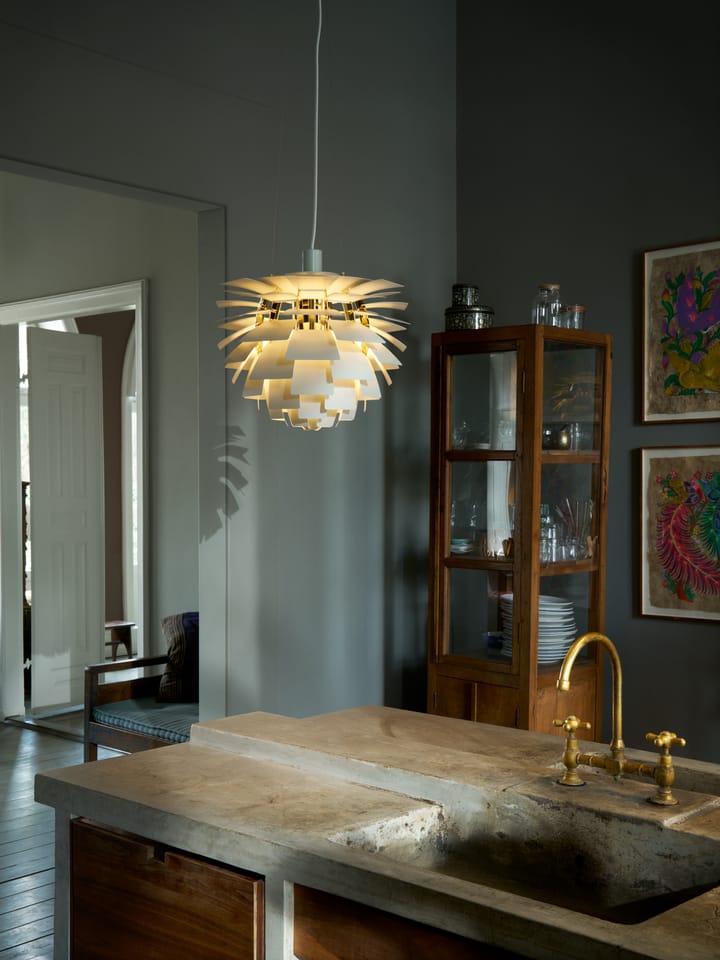 PH Artichoke Pendelleuchte Ø60cm, Dusty green-brass metallised Louis Poulsen