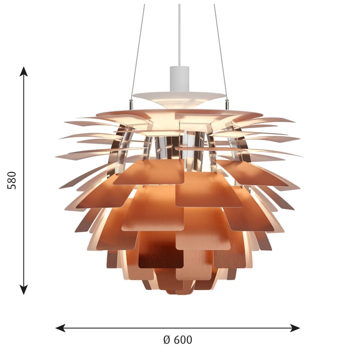 PH Artichoke Pendelleuchte Ø60cm - Kupfer - Louis Poulsen