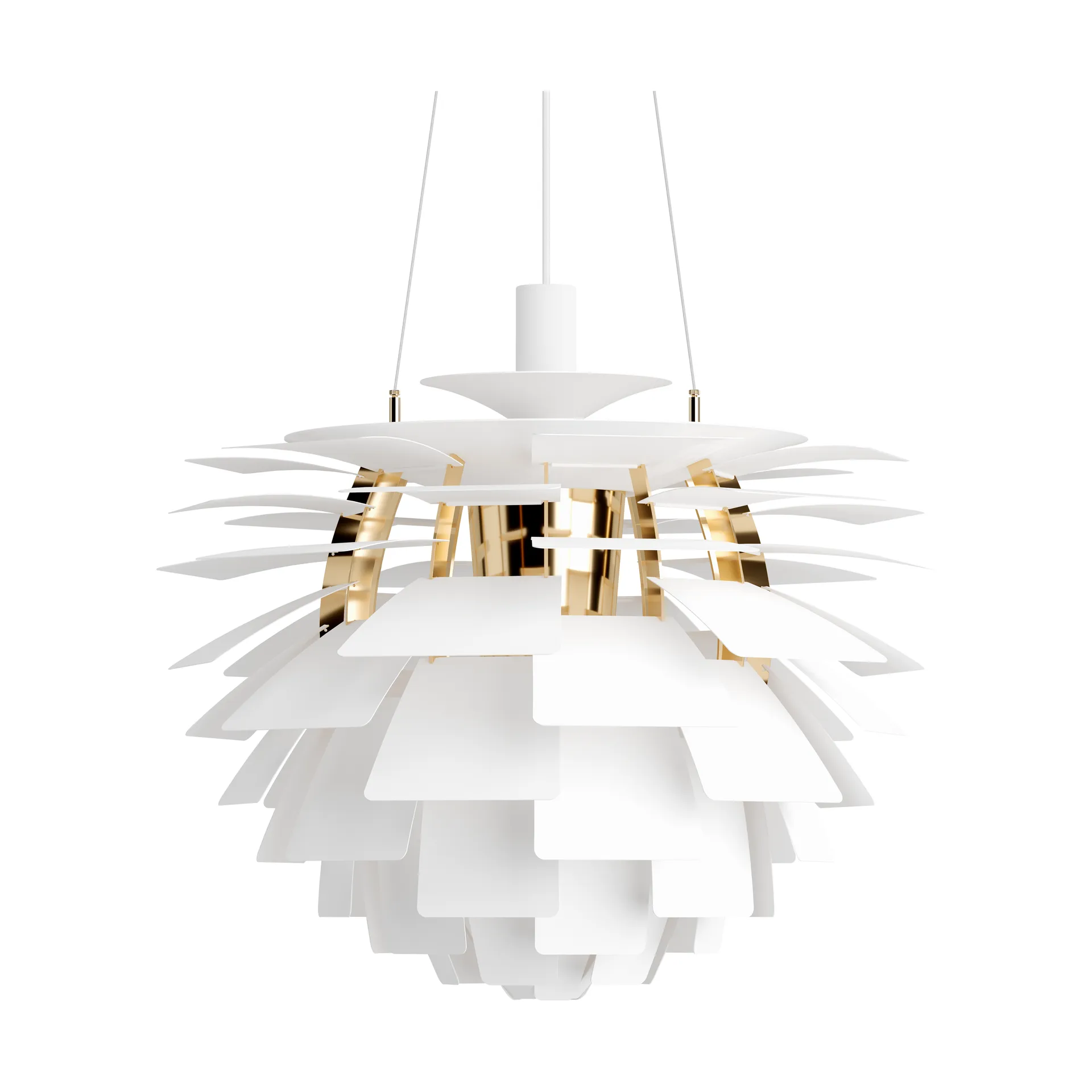 PH Artichoke Pendelleuchte Ø60cm, Soft white-brass metallised Louis Poulsen