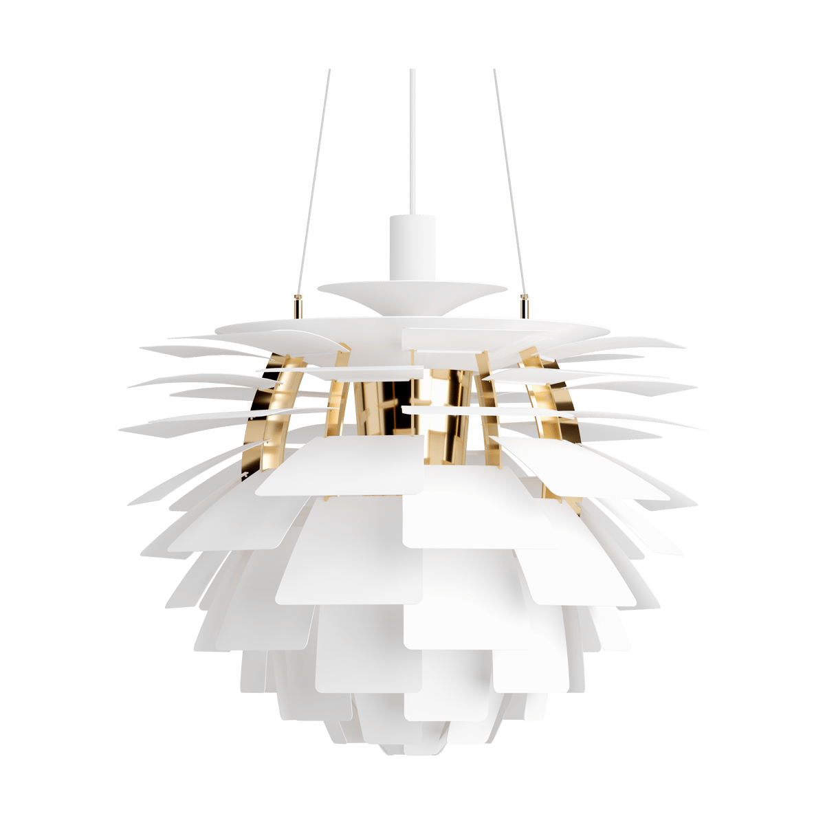 Louis Poulsen PH Artichoke Pendelleuchte Ø60cm Soft white-brass metallised