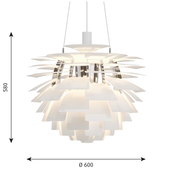 PH Artichoke Pendelleuchte Ø60cm - Weiß - Louis Poulsen