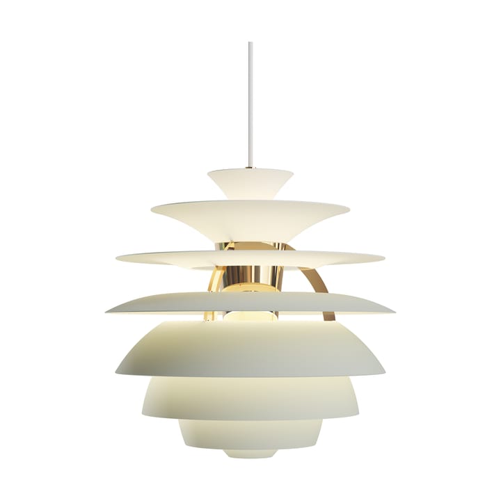 PH Snowball Pendelleuchte, Dusty green-brass Louis Poulsen
