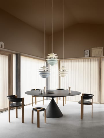 PH Snowball Pendelleuchte - Dusty green-chrome - Louis Poulsen