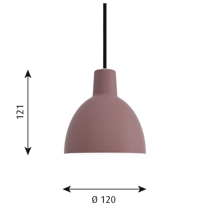 Toldbod 120 Pendelleuchte, Dunkelrosa Louis Poulsen