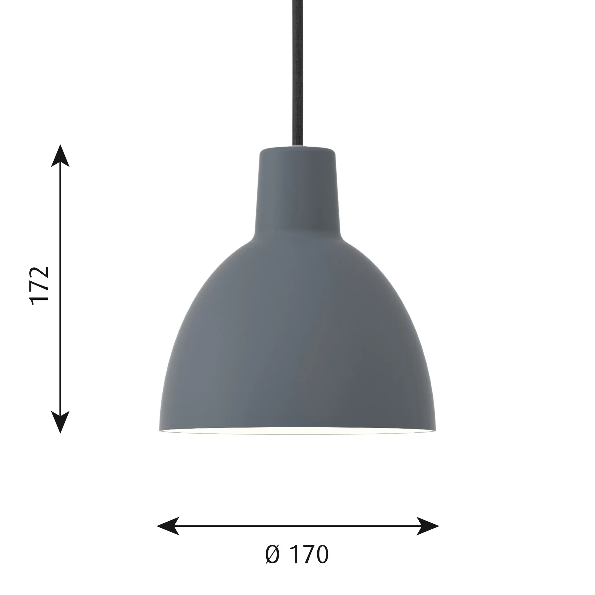 Toldbod 170 Pendelleuchte, Blau-grau Louis Poulsen