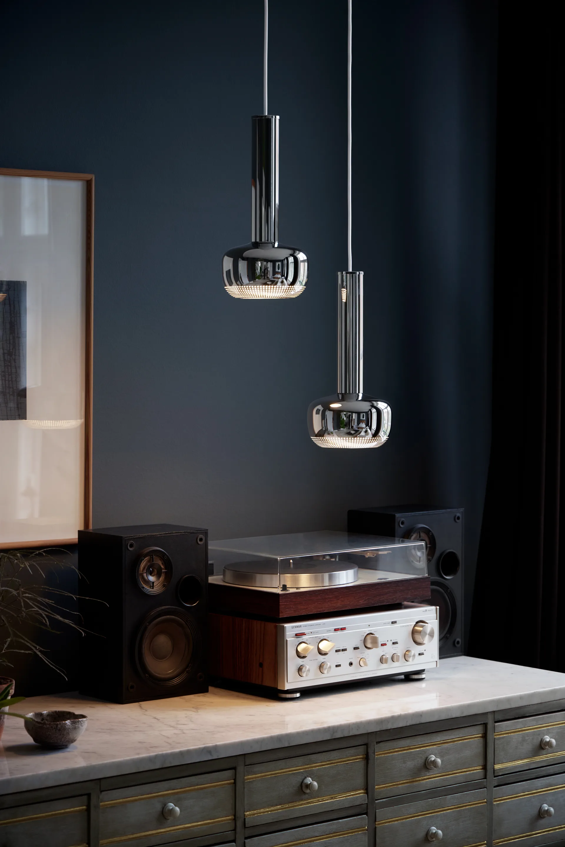 VL 56 Pendelleuchte, Hochglans verchromt Louis Poulsen