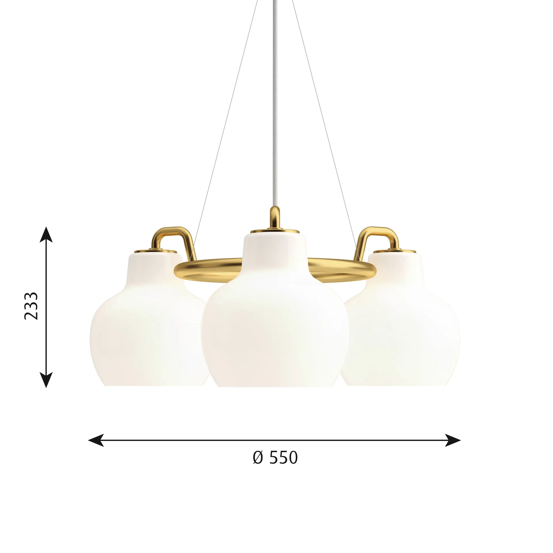 VL Ring Crown 3-5-7 Pendelleuchte, 3 Louis Poulsen