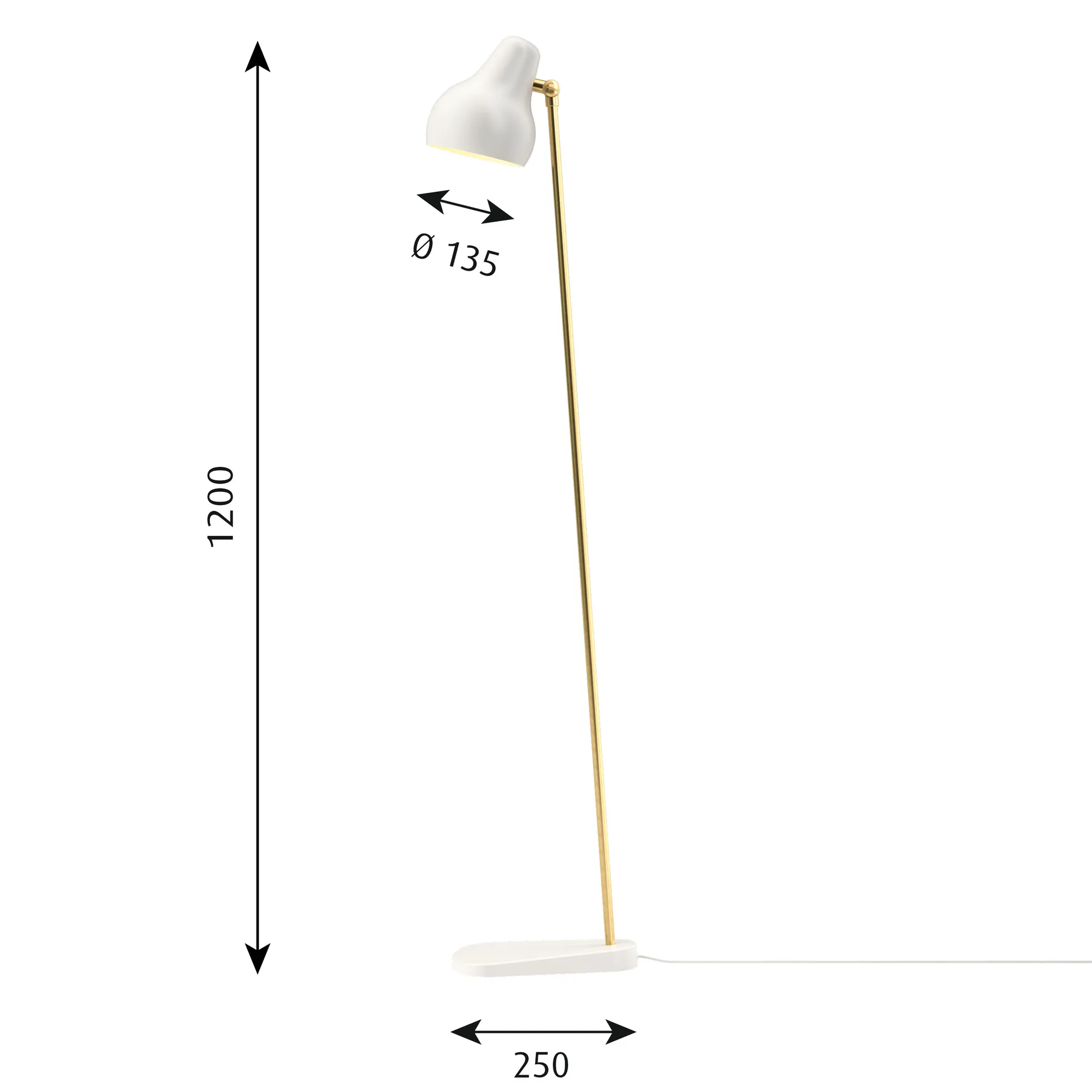 VL38 Stehleuchte, Weiß Louis Poulsen