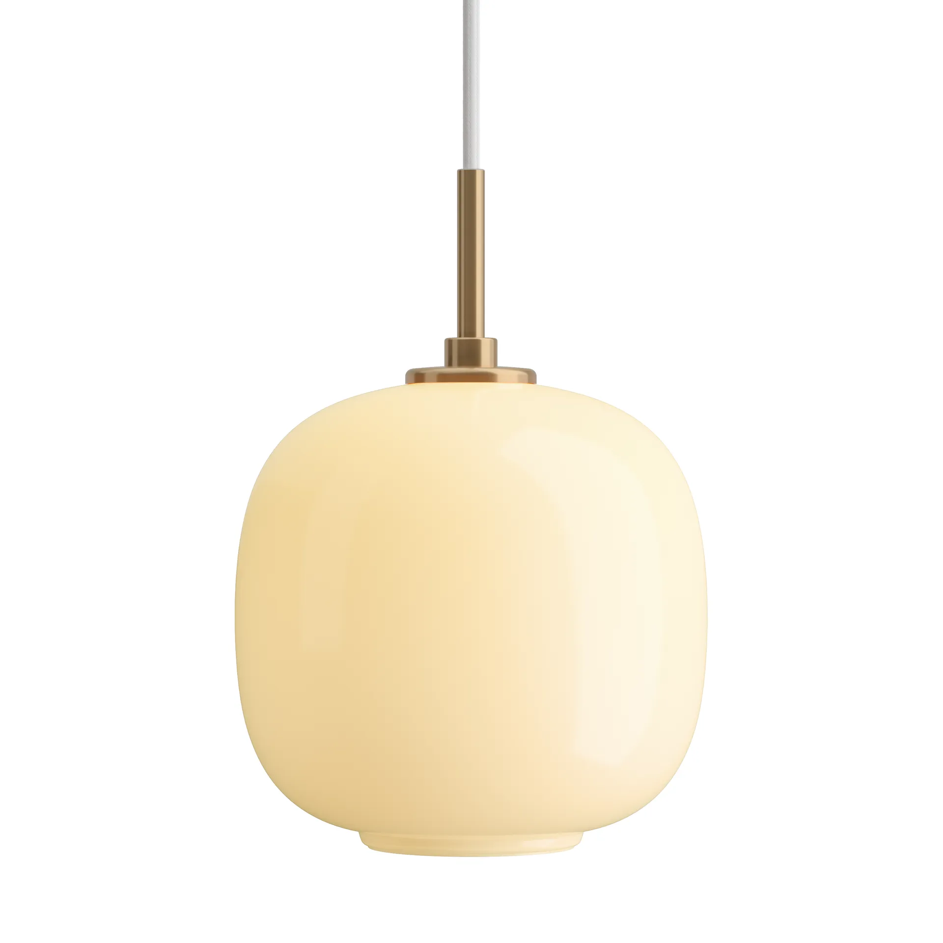VL45 Radiohus Pendelleuchte Ø17,5cm, Brass-pale yellow glass Louis Poulsen