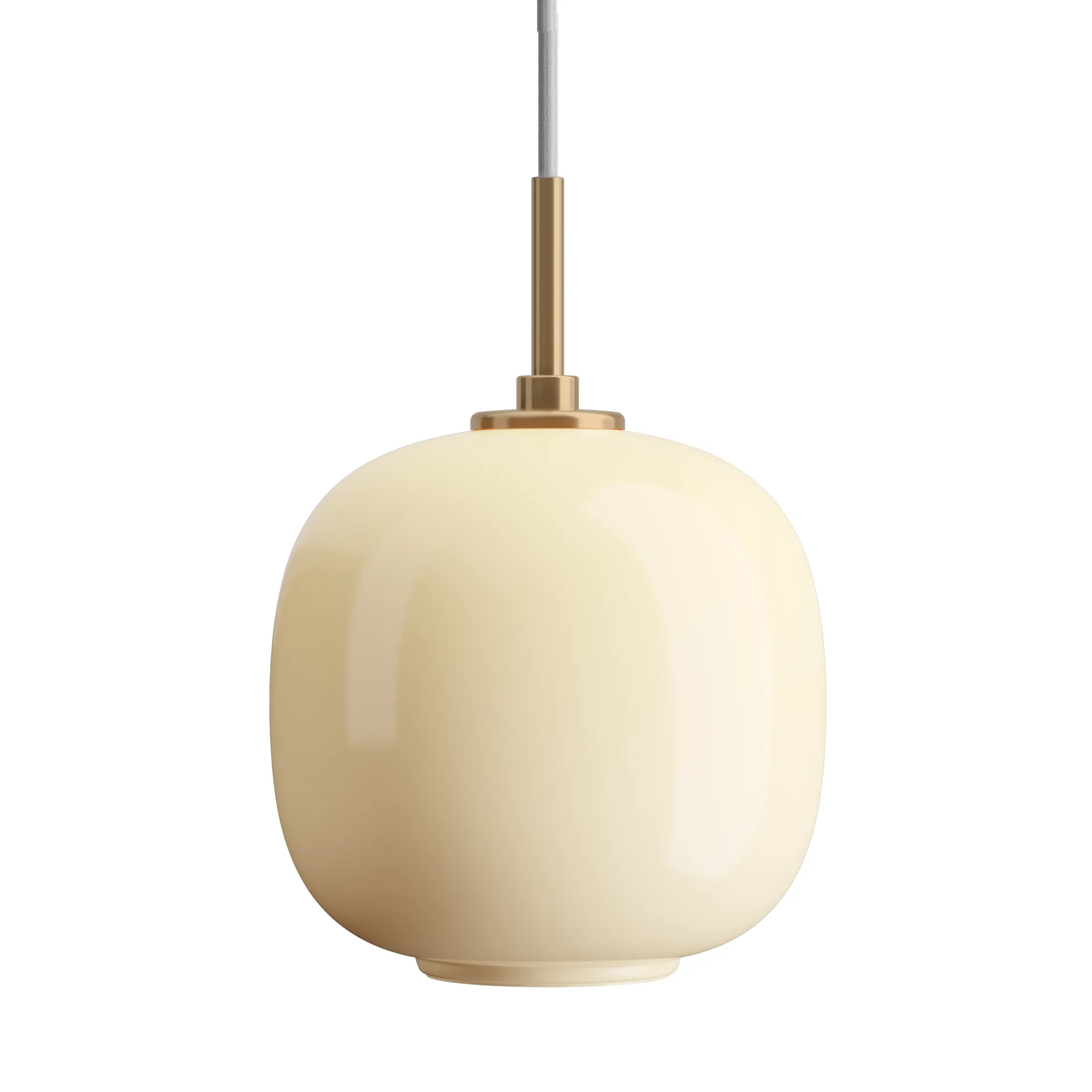VL45 Radiohus Pendelleuchte Ø17,5cm, Brass-pale yellow glass Louis Poulsen
