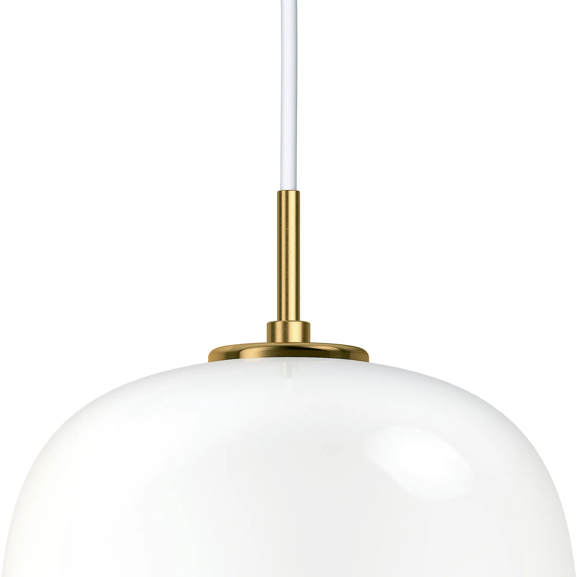 VL45 Radiohus Pendelleuchte Ø25cm, Brass-white opal glass Louis Poulsen
