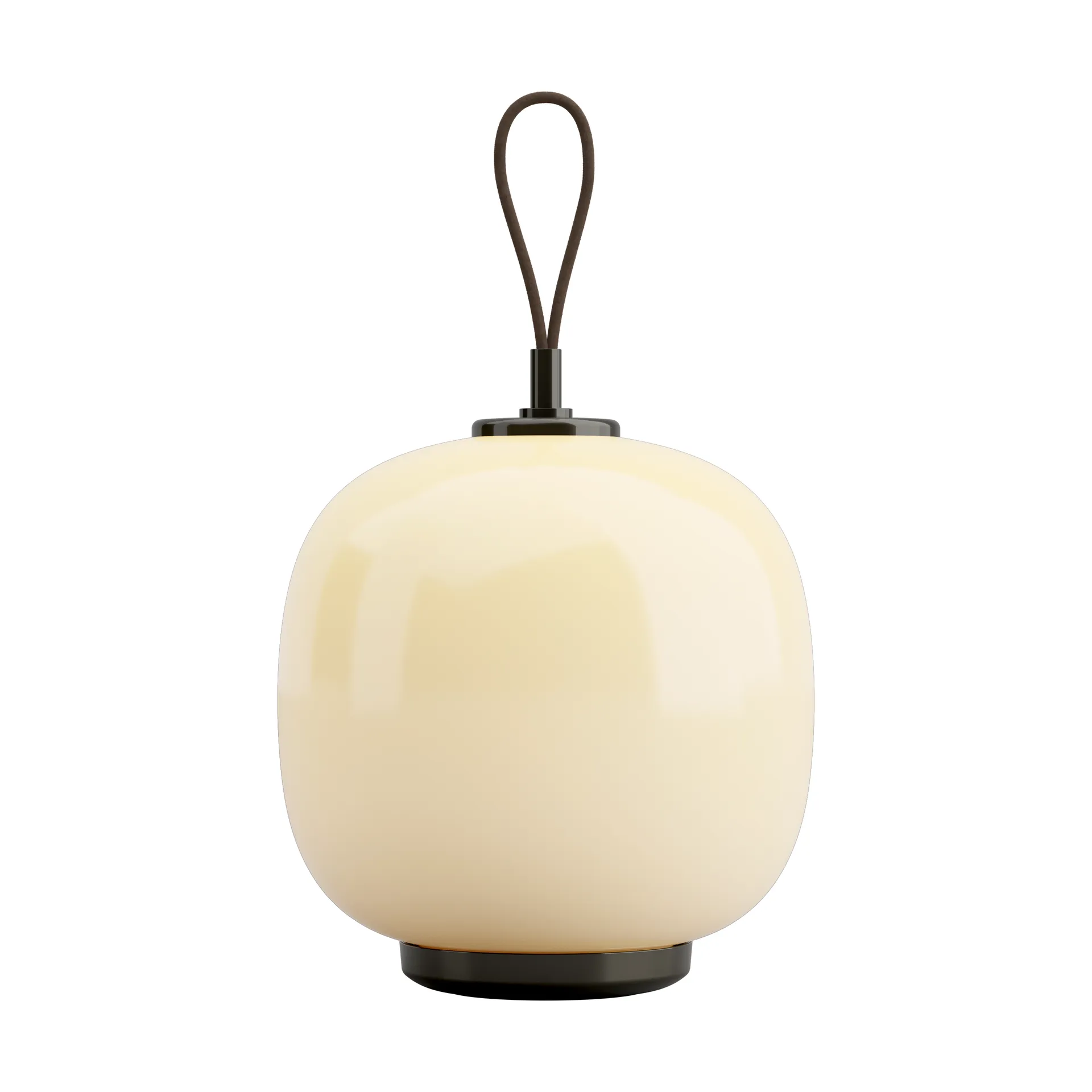 VL45 Radiohus portabel Leuchte Ø17,5 cm, Brass-pale yellow glass Louis Poulsen