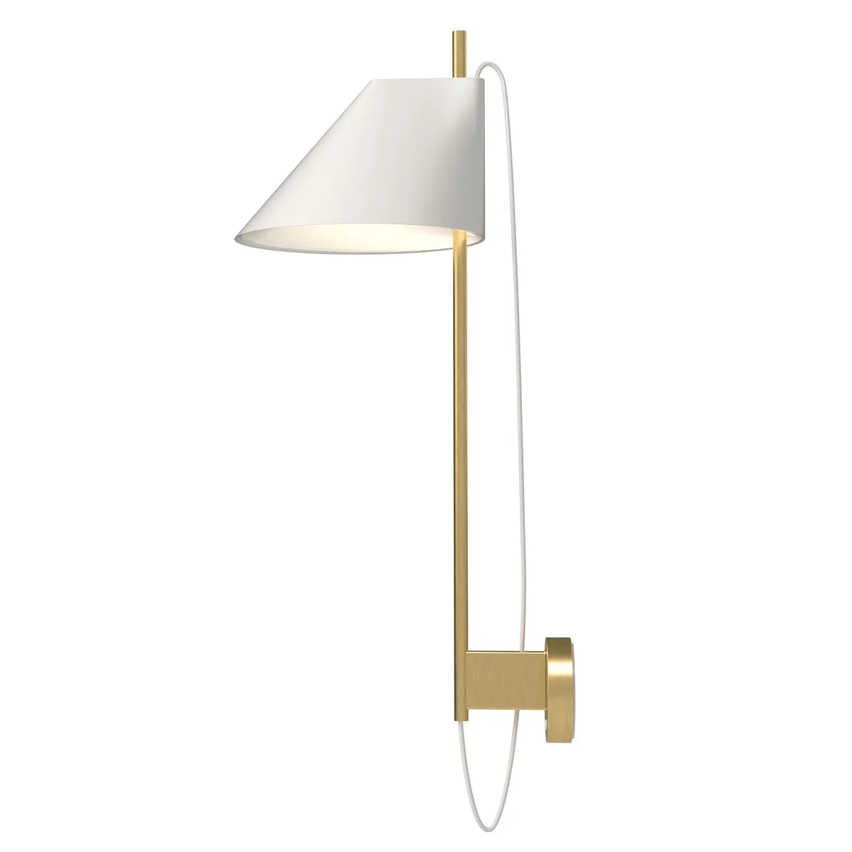 Louis Poulsen Yuh Wandleuchte Weiß -Messing