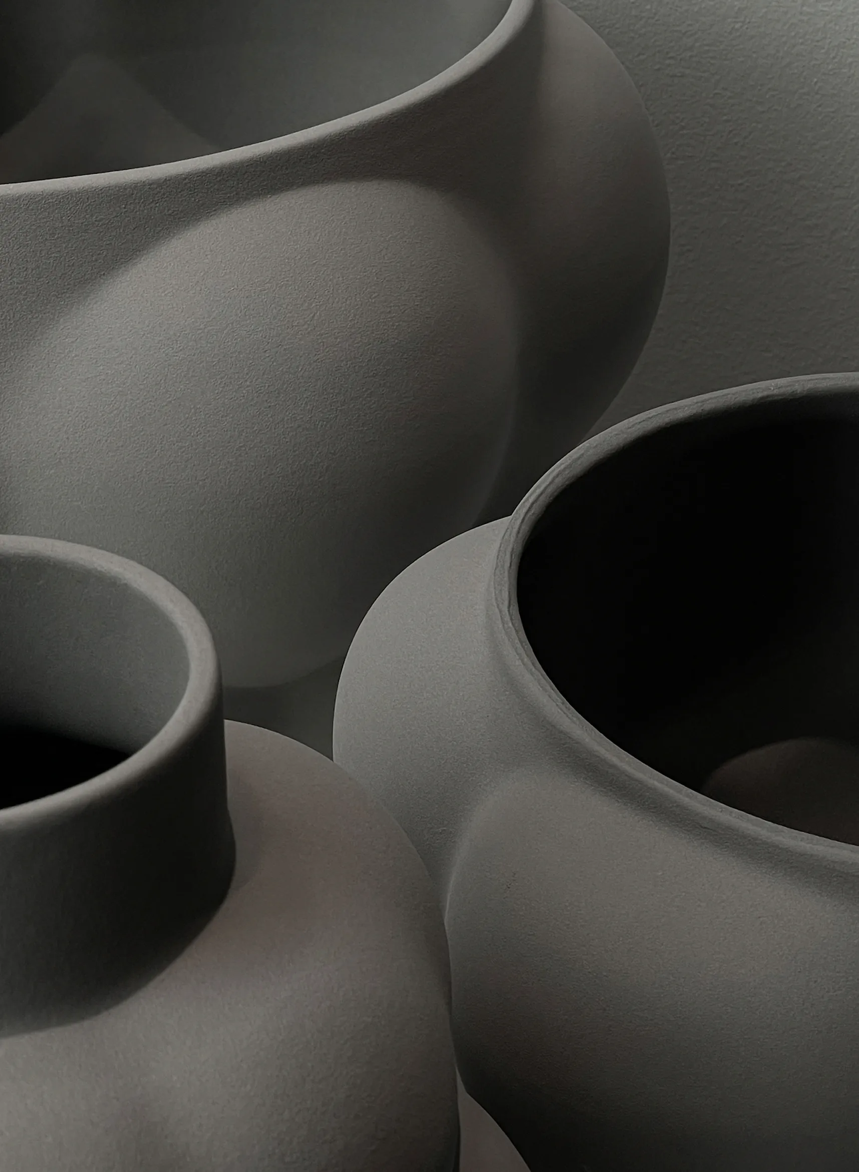 Balloon 05 Schalen-Blumentopf h24cm Ø32 cm, Sanded Grey Louise Roe