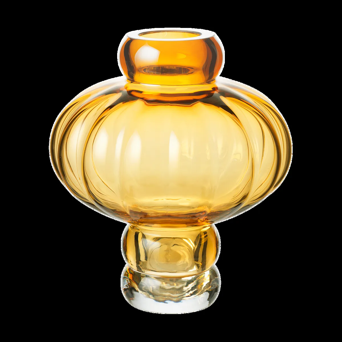 Louise Roe Balloon Vase 20cm Amber