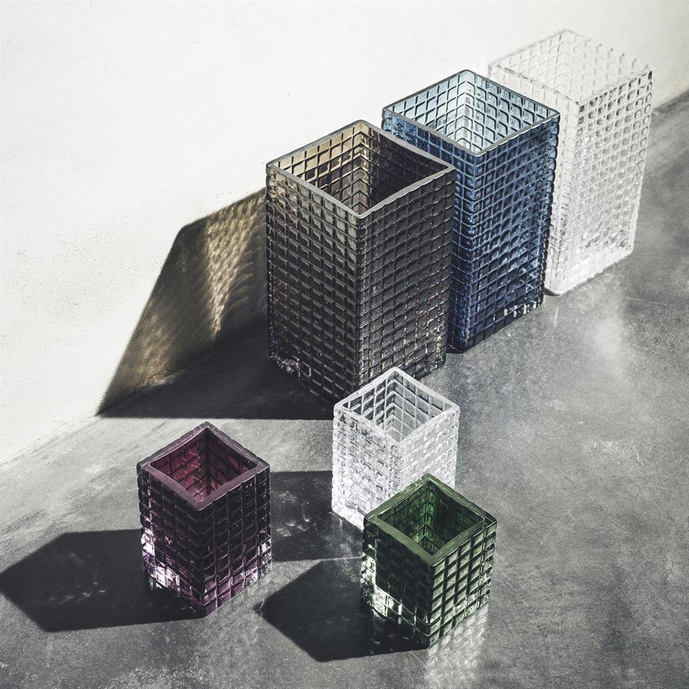 City Hurricane Vase, Blau Louise Roe