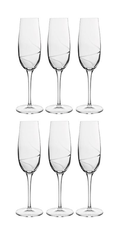 Aero Champagnerglas 6er-Pack - 23,5 cl - Luigi Bormioli