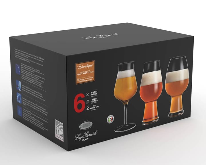 Birrateque Bierglas-Set 3x2-Pack - 78 cl - Luigi Bormioli