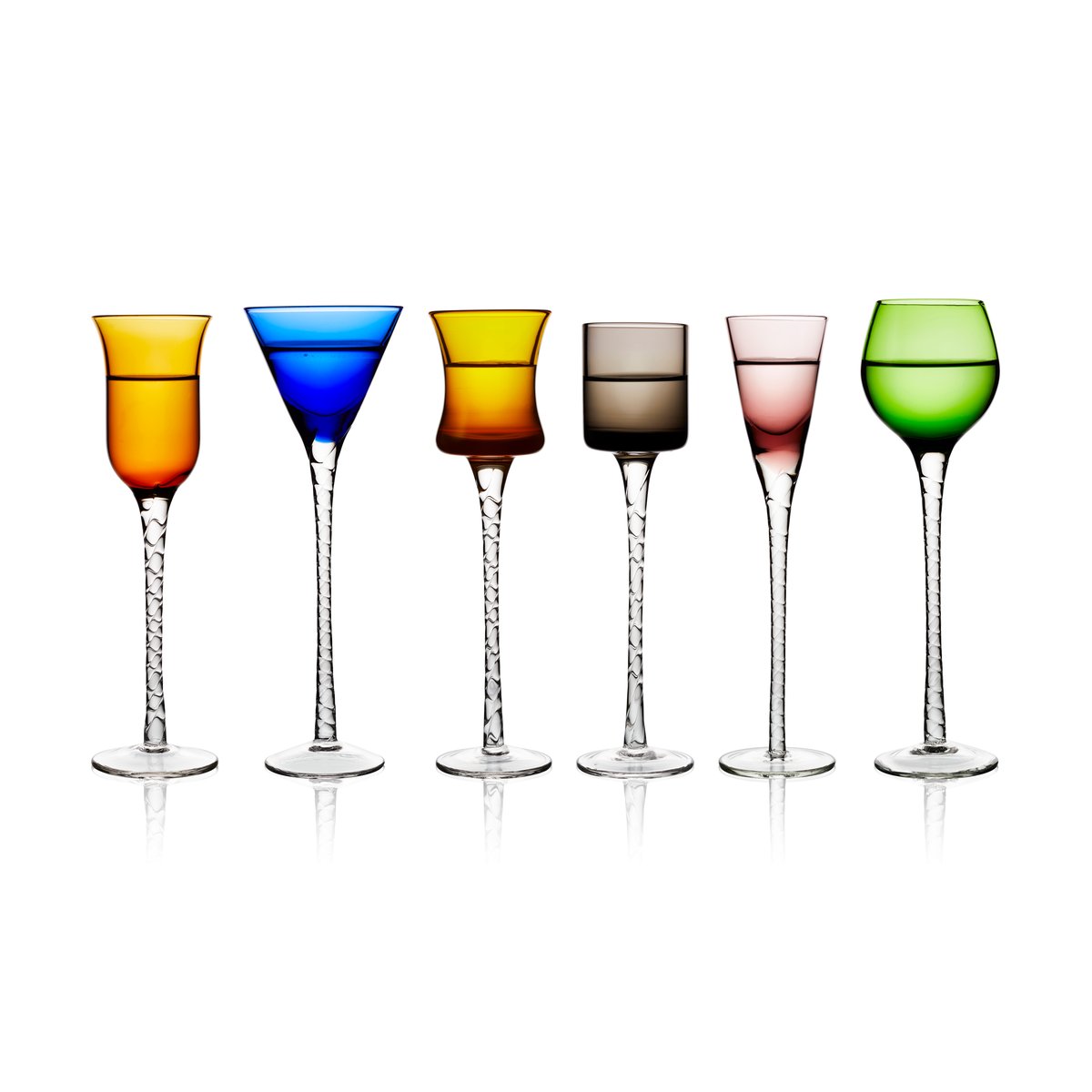 Lyngby Glas London Schnapsglas 2,5-5 cl 6 Teile Mix