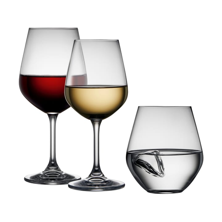 Lyngby Glas Glas-Set 18 Teile, Kristall Lyngby Glas
