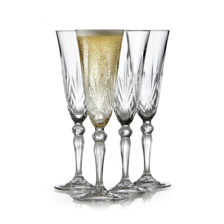Melodia Champagnerglas 16 cl 4er Pack - Kristall - Lyngby Glas