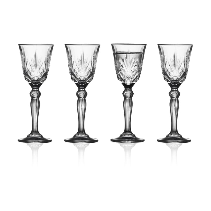 Melodia Schnapsglas auf Fuß 5 cl 4er Pack - Clear - Lyngby Glas