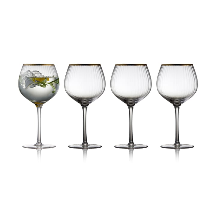 Palermo Gold Gin & Tonicglas 65 cl 4er Pack - Klar-gold - Lyngby Glas