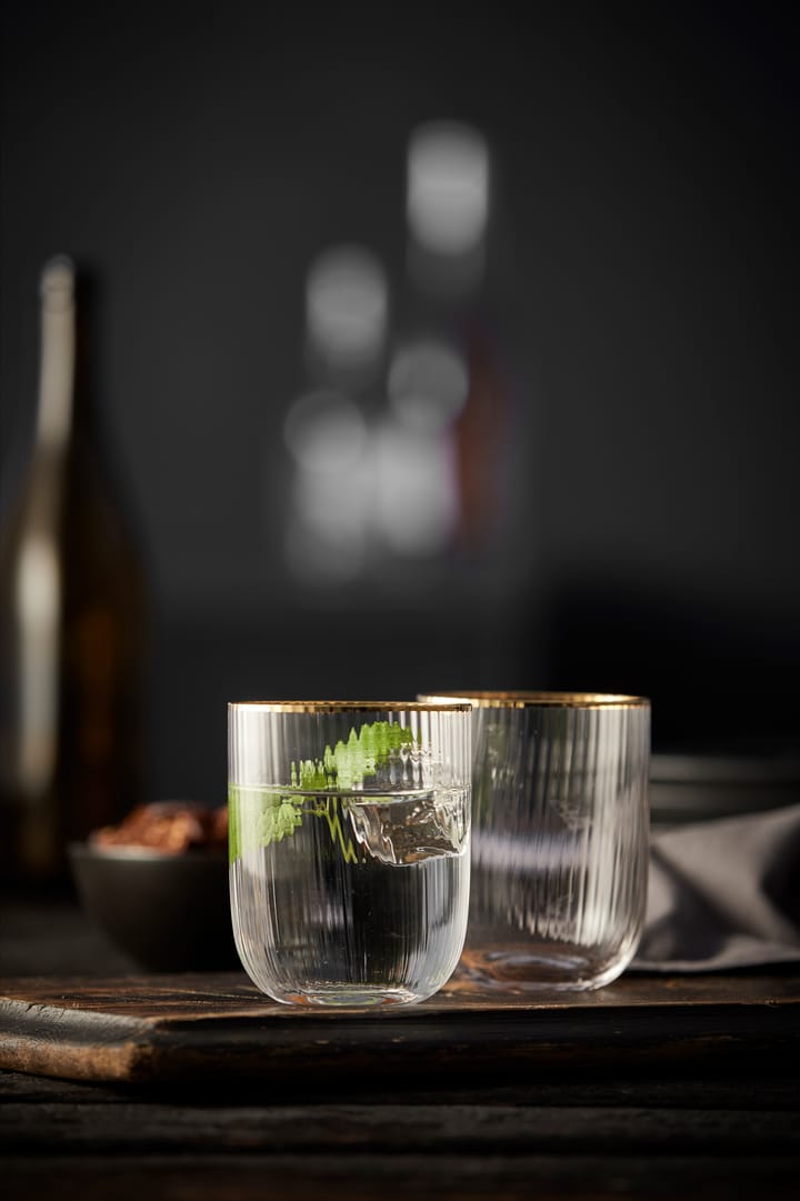 Palermo Gold Trinkbecher 35 cl 4er Pack, Klar-gold Lyngby Glas