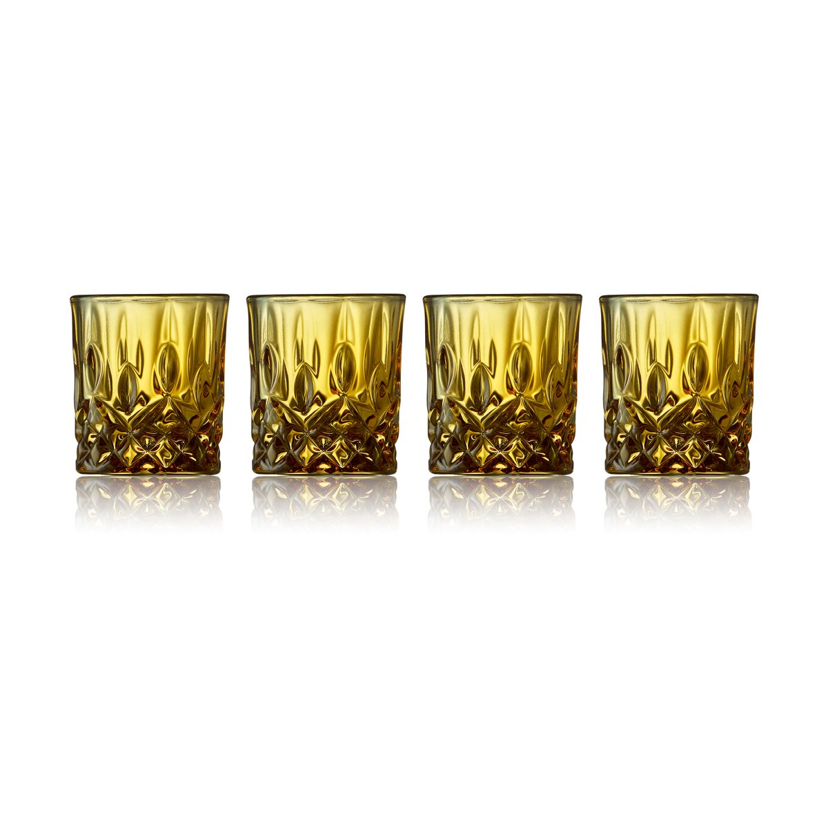 Lyngby Glas Sorrento Schnapsglas 4 cl 4er-Pack Amber