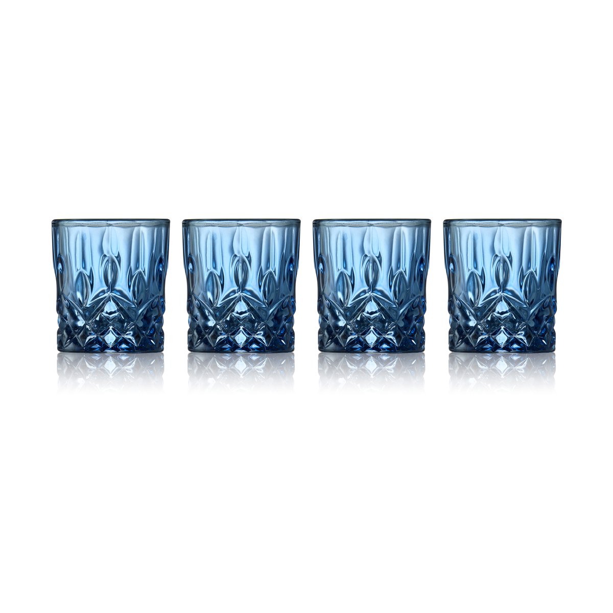 Lyngby Glas Sorrento Schnapsglas 4 cl 4er-Pack Blau