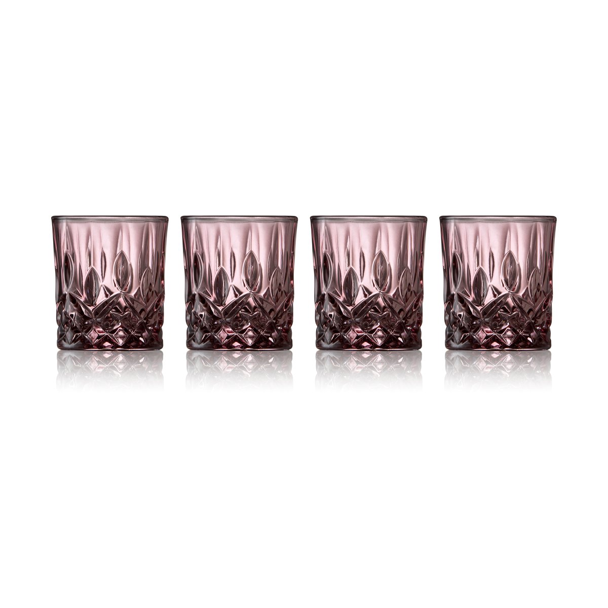 Lyngby Glas Sorrento Schnapsglas 4 cl 4er-Pack Pink