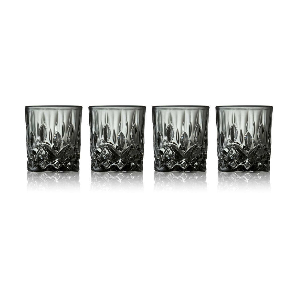 Lyngby Glas Sorrento Schnapsglas 4 cl 4er-Pack Smoke