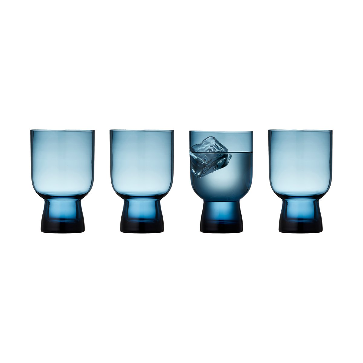 Lyngby Glas Sorrento Wasserglas 30 cl 4er-Pack Blau