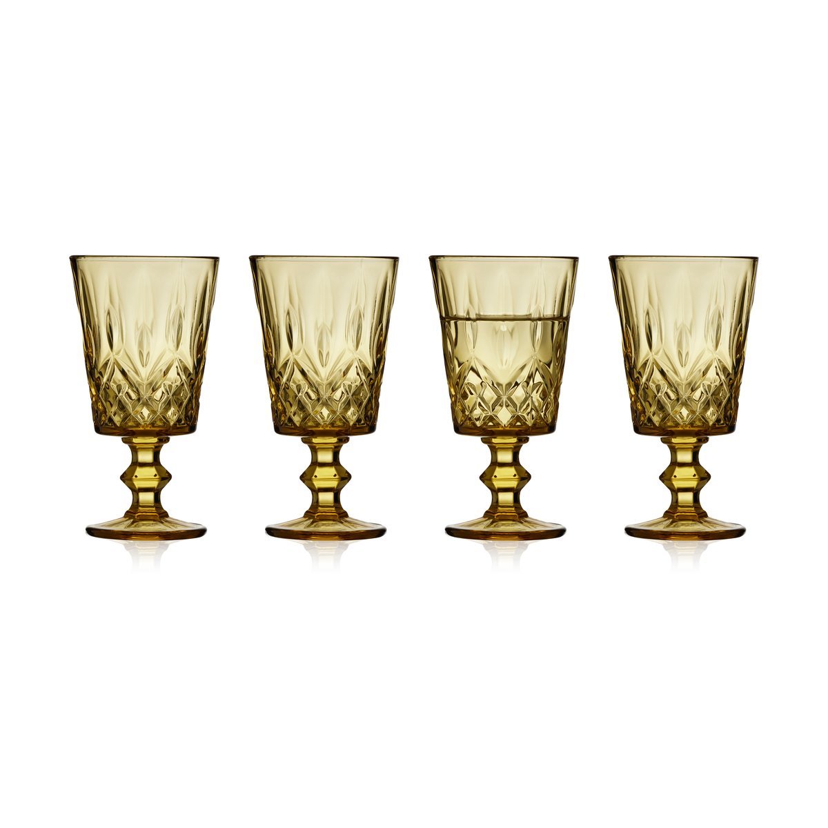 Lyngby Glas Sorrento Weinglas 29 cl 4er-Pack Amber