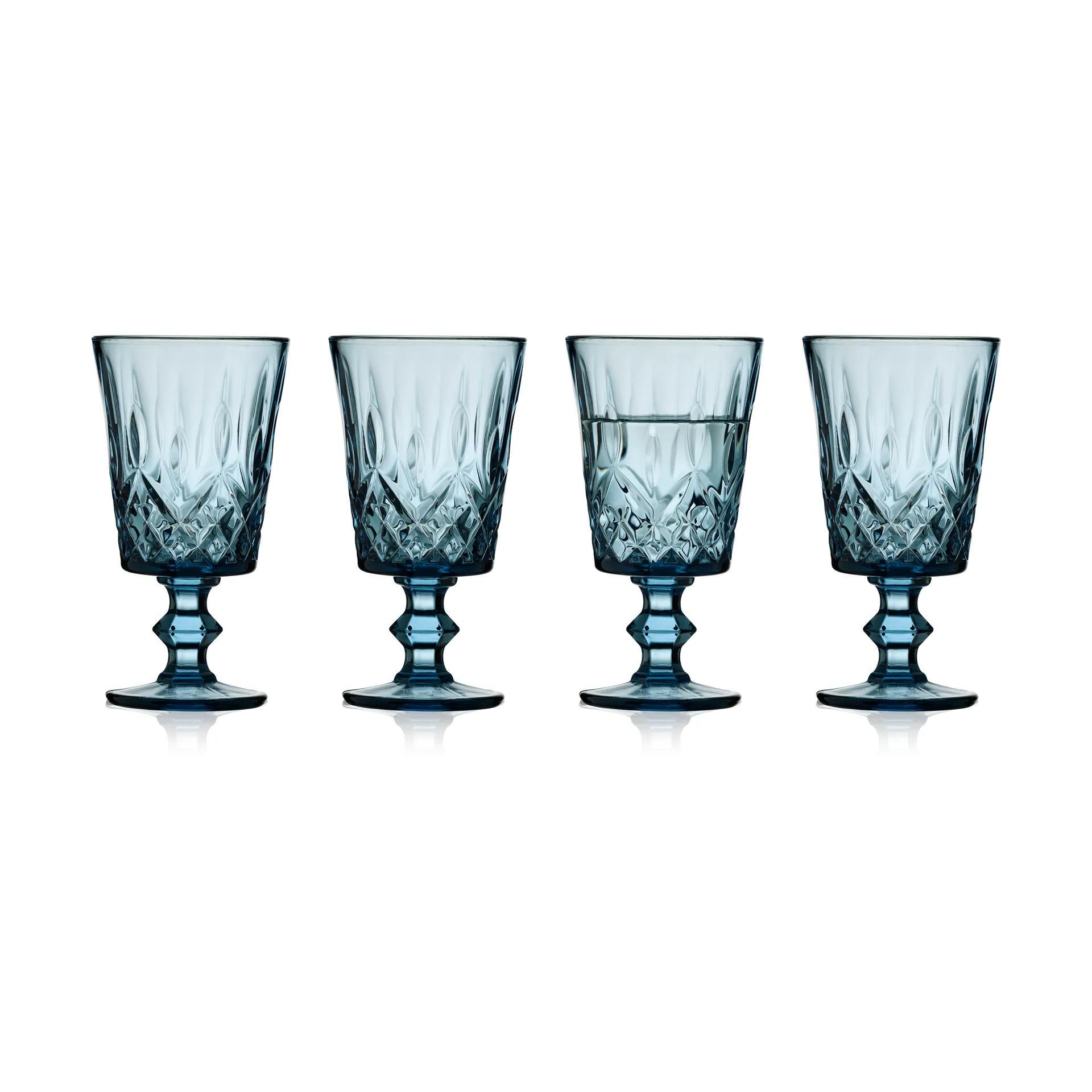 Sorrento Weinglas 29 cl 4er-Pack, Blau Lyngby Glas
