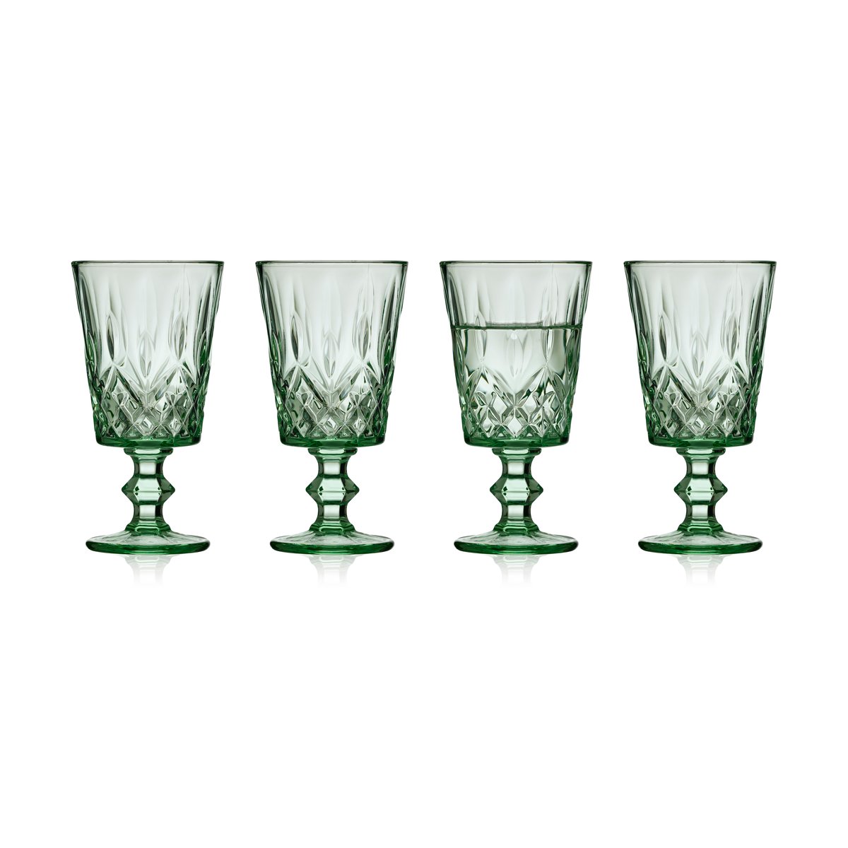 Lyngby Glas Sorrento Weinglas 29 cl 4er-Pack Grün