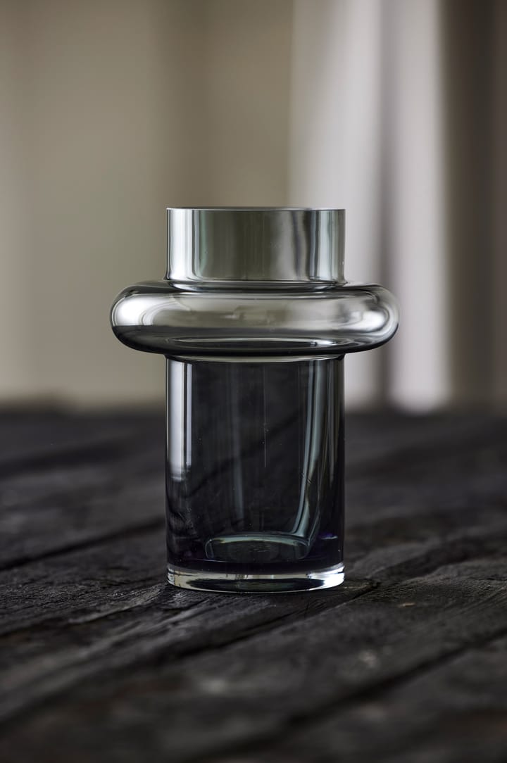 Tube Vase Glas 20cm, Smoke Lyngby Glas