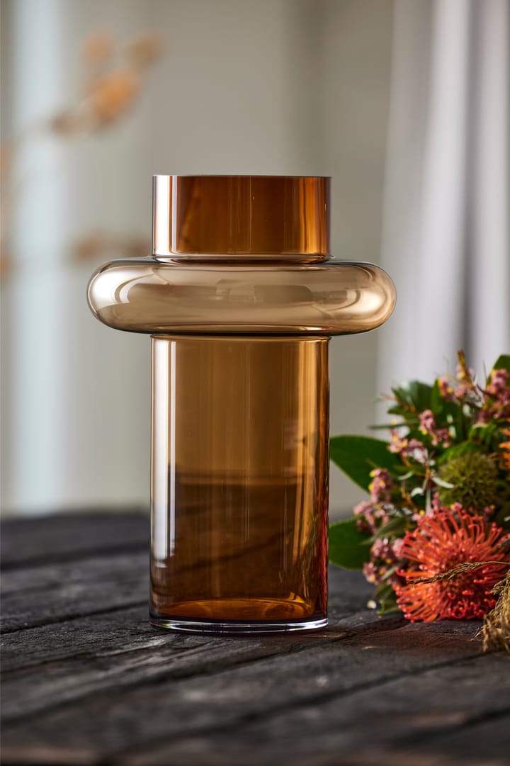 Tube Vase Glas 30cm, Amber Lyngby Glas