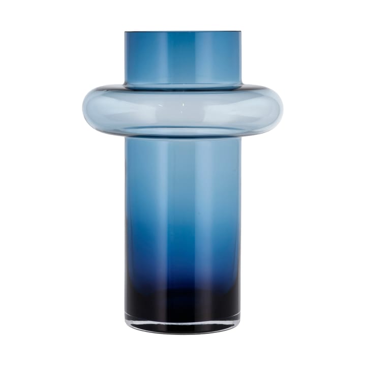 Tube Vase Glas 30cm, Blau Lyngby Glas