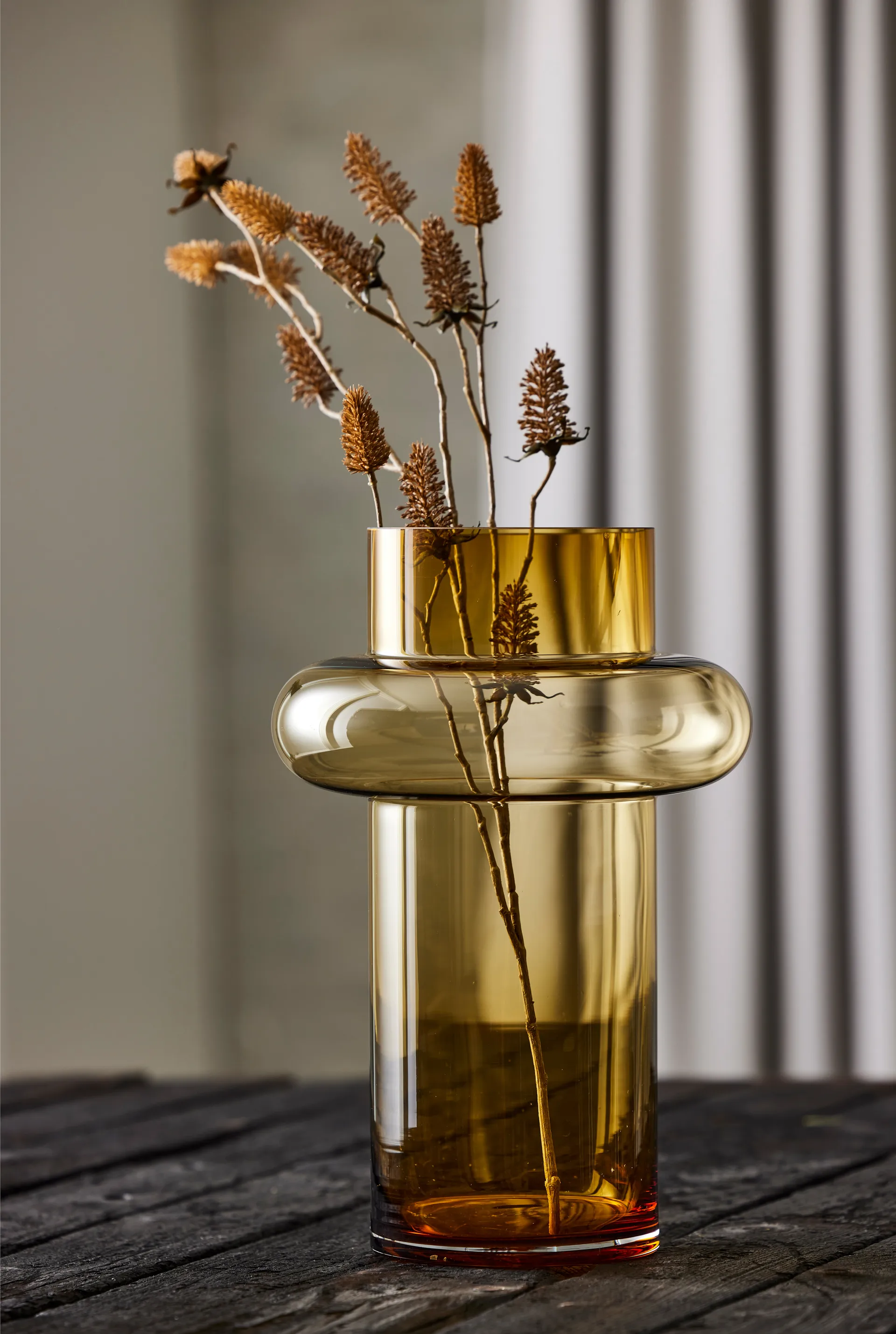 Tube Vase Glas 40cm, Amber Lyngby Glas
