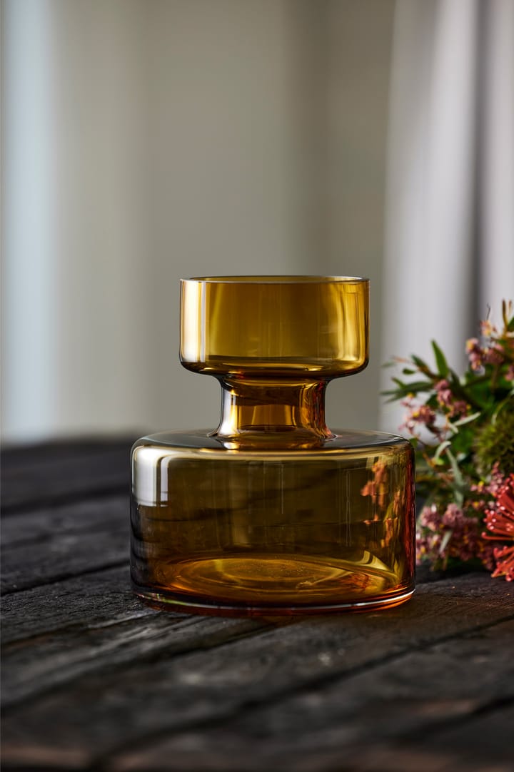Tubular Vase Glas 20cm, Amber Lyngby Glas