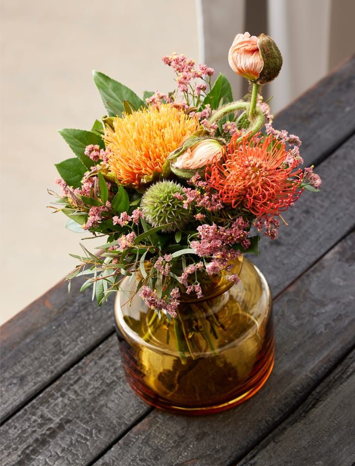 Tubular Vase Glas 20cm, Amber Lyngby Glas