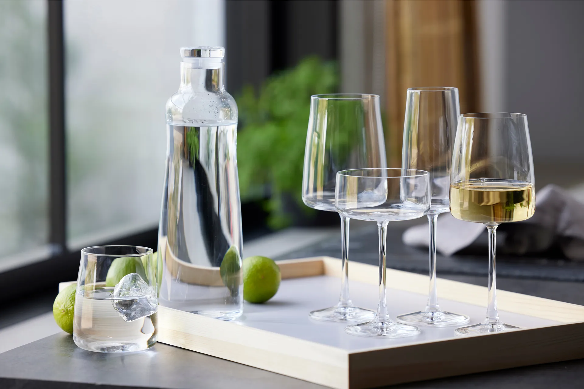 Zero Flasche 1,1 l, Kristall Lyngby Glas