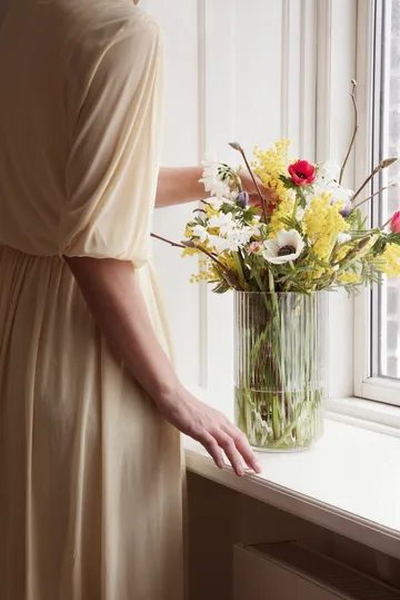 Lyngby Glas-Vase klar - 25cm - Lyngby Porcelæn