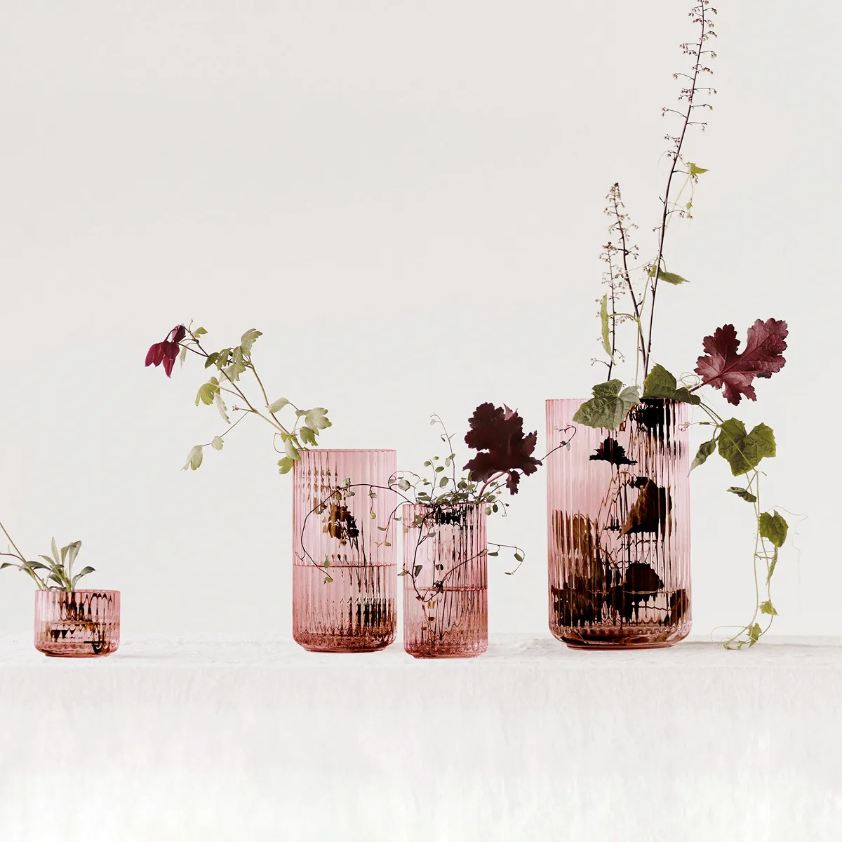 Lyngby Vase Glas burgundy, 38cm Lyngby Porcelæn
