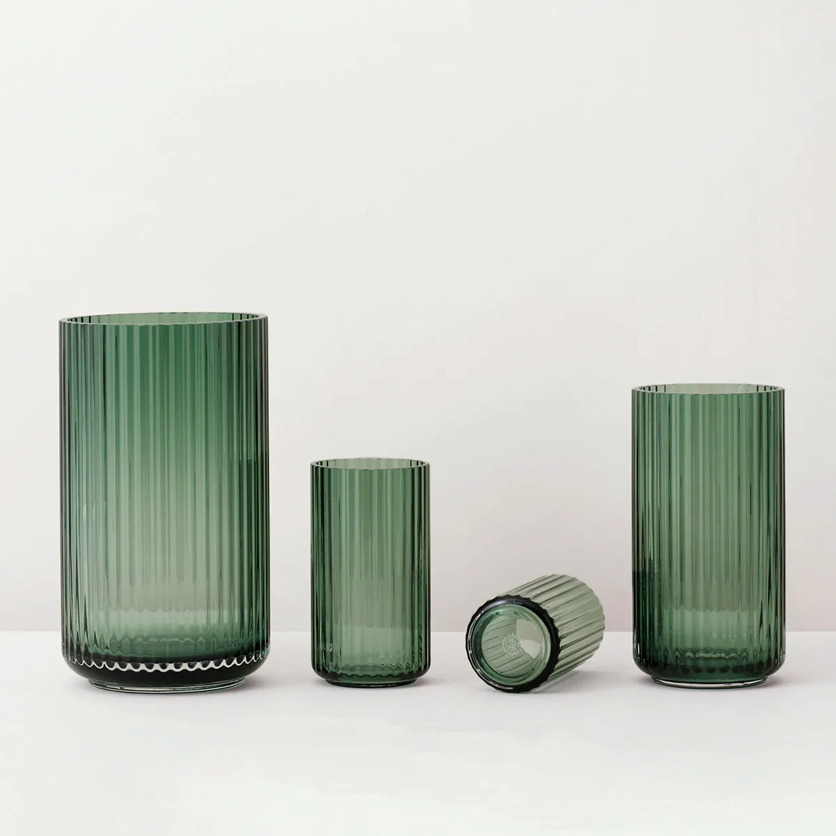 Lyngby Vase Glas Copenhagen green, 38cm Lyngby Porcelæn