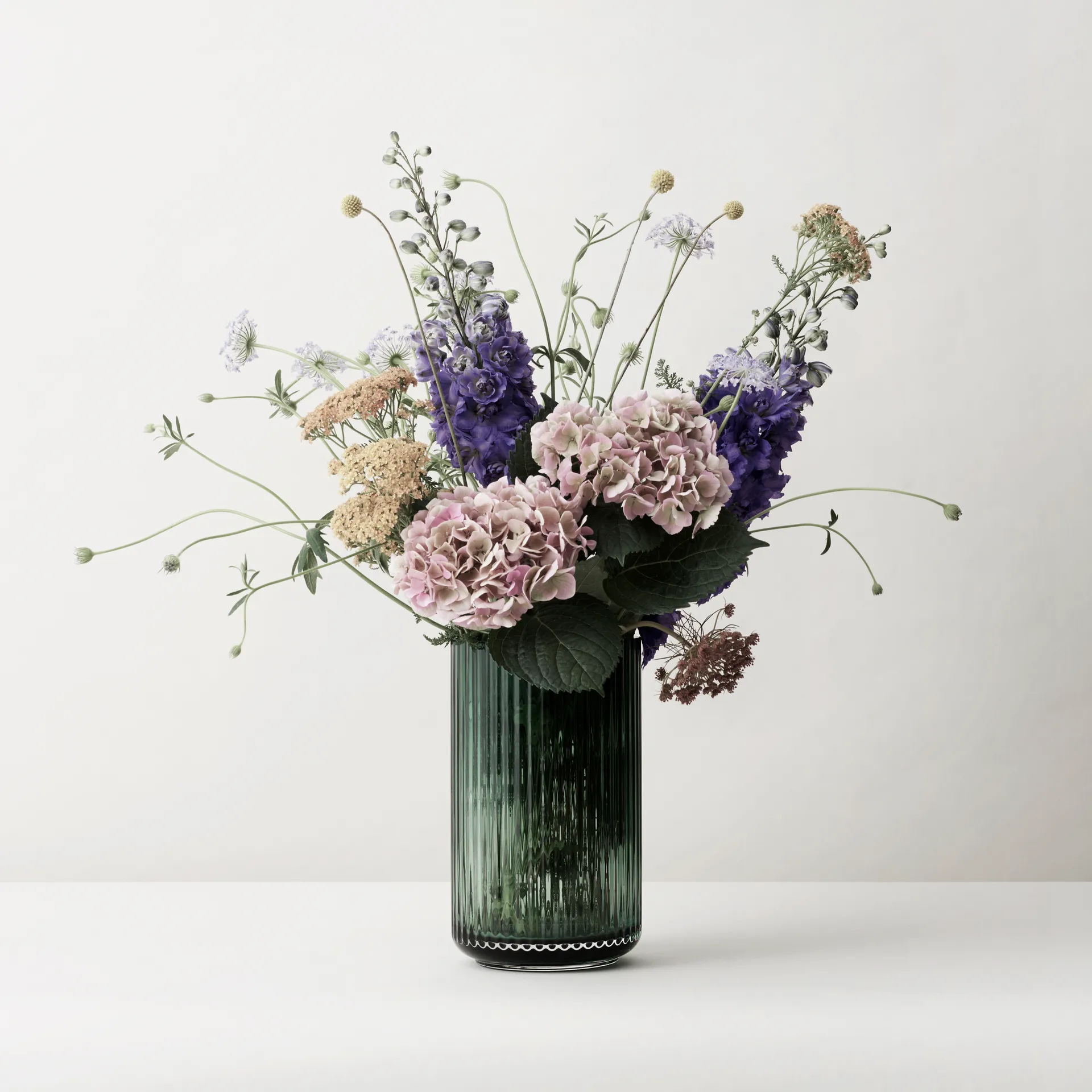 Lyngby Vase Glas grün, 20cm Lyngby Porcelæn