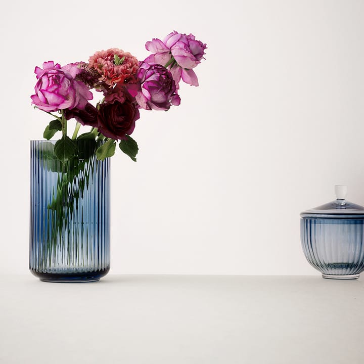 Lyngby Vase Glas Mitternachtsblau - 38cm - Lyngby Porcelæn